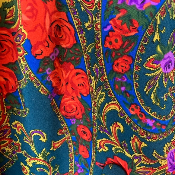 Vintage Victoria Secret Gold Label Night Pajama Shirt Blazer Red Rose Holiday LG - Picture 9 of 9